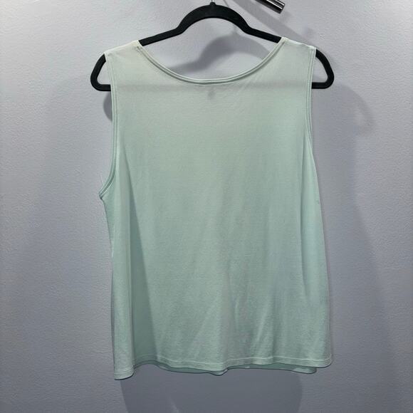 Eileen Fisher 100% Silk Tank Top | Size Large | Mint Green - Picture 4 of 12